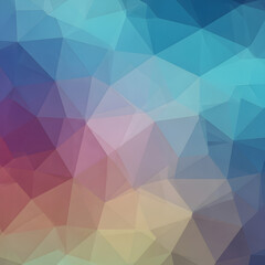 Obraz premium A vibrant abstract background featuring a geometric pattern of colorful low-poly triangles.