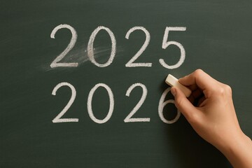Transforming the Year 2025 to 2026 - Concept of Change and New Beginnings