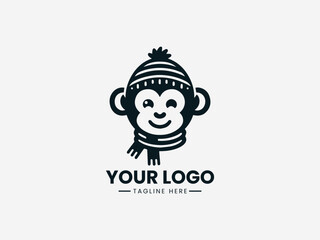 Obraz premium Intelligent monkey wearing glasses and suit symbolizing creativity wisdom and modern business concept vector illustration