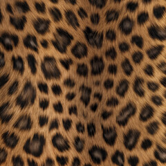 Detailed Leopard Fur Texture for Fashion and Wild Animal Print Backgrounds - Generative AI
