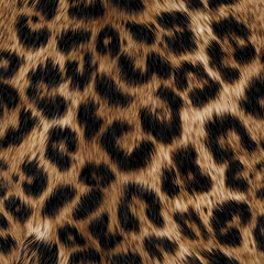 Detailed Leopard Fur Texture for Fashion and Wild Animal Print Backgrounds - Generative AI
