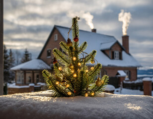 christmas tree and decorations