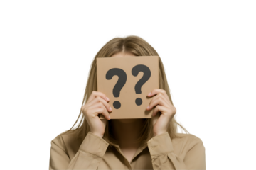 Portrait of a young woman looking upward with a pensive expression. Ideal for concepts like doubt, thinking, idea generation, or curiosity.