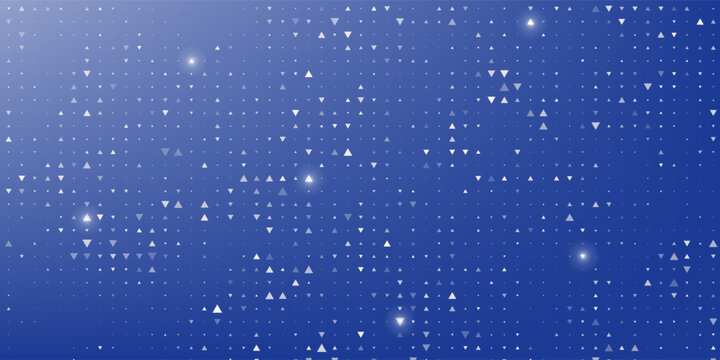 Night starry sky with bright stars. Vector stars on dark blue background