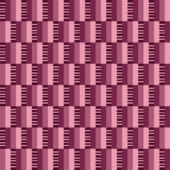 Geometric Minimalist Rectangle Strip Pattern in Pink and Burgundy Background