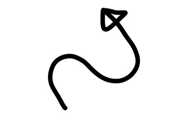 Hand Drawn Bold Wavy Textured Forward Arrow Doodle Vector Icon