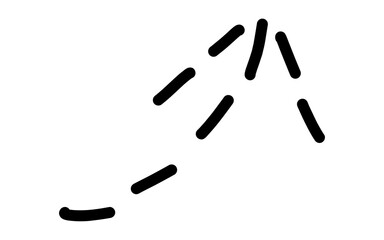 Obraz premium Hand Drawn Dotted Upward Directional Arrow Doodle Vector Icon