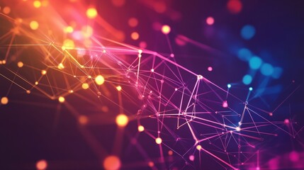 Obraz premium abstract network connection background