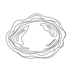 Abstract outline of a topographic map or geological formation illustration