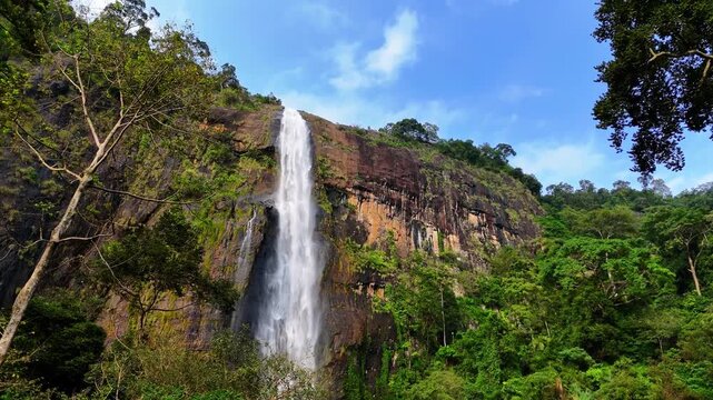 diyaluma waterfall sri lanka drone fpv footage high res