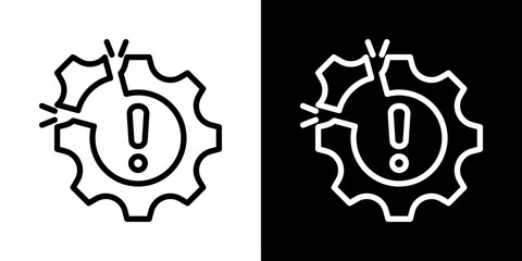 Disruption  Icon Of Line Black And White Style  