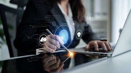 Biometric identity system using fingerprint and facial recognition to secure cloud access, protect...