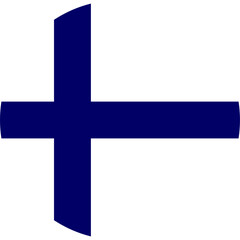 Naklejka premium Icon Bendera Finlandia