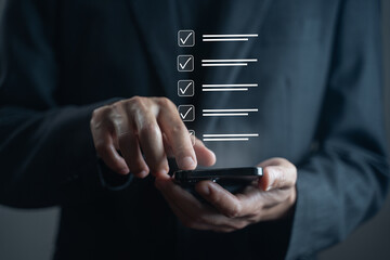 Modern business checklist for data analysis and quality improvement.