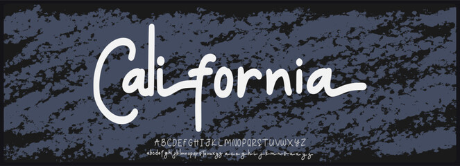 Hand drawn script vector font. Alphabet with uppercase and lowercase with variation lowercase. 