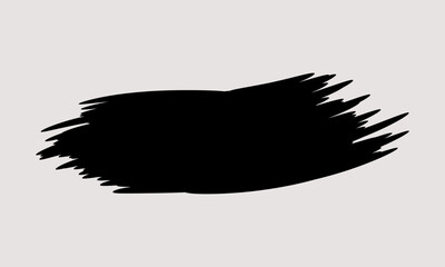 Black Paint Brush Stroke Texture. Expressive and Dynamic Grunge Design. Modern Ink Texture