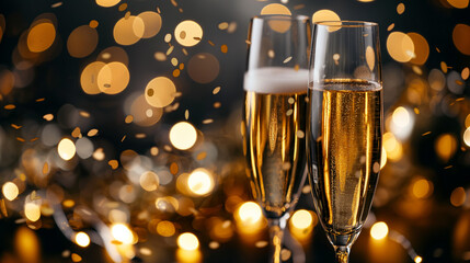 champagne glass with champagne