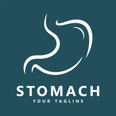 Fototapeta premium Stomach care logo design vector icon