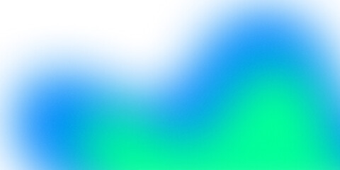 Blue and green gradient wave element with noise texture
