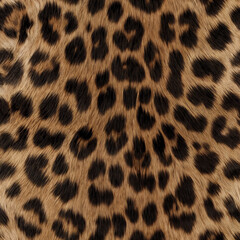 Detailed Leopard Fur Texture for Fashion and Wild Animal Print Backgrounds - Generative AI
