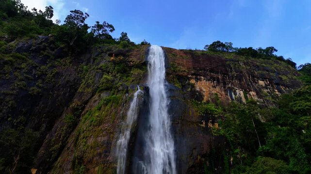 diyaluma water falls sri lanka drone footage 