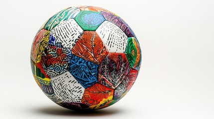 colorful artistic soccer ball