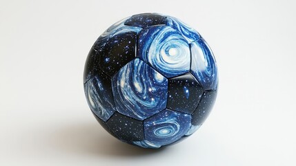 Fototapeta premium cosmic soccer ball galaxy design football