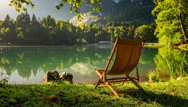 Tranquil Lakeside Retreat - A Moment of Serenity in Nature.