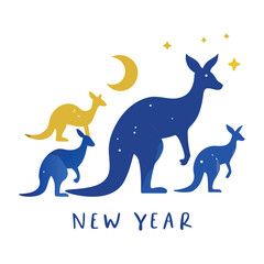 vector illustration of a kangaroo