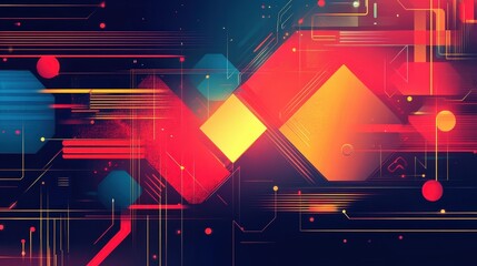 abstract geometric tech art background