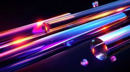 abstract neon light tubes background