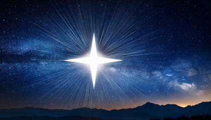 Bright And Shining North Star In A Night Sky Symbolizing Hope And Guidance Animation