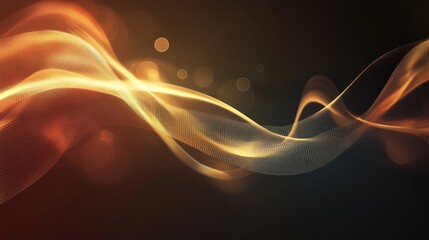 golden abstract wave background