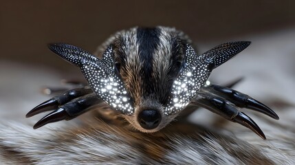 Obraz premium Mesmerizing ro shot showcasing the exquisite details and delicate features of an insect's remarkably complex head structure