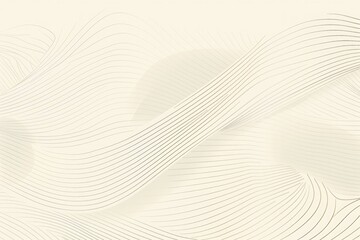 Minimal Line-Art Waves on Matte Off-White