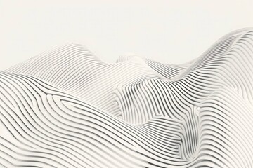 Minimal Line-Art Waves on Matte Off-White