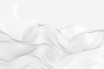 Minimal Line-Art Waves on Matte Off-White