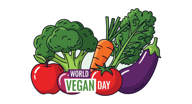 Vibrant assortment of fresh vegetables and fruits for world vegan day celebration - Powered by Adobe