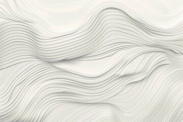 Minimal Line-Art Waves on Matte Off-White