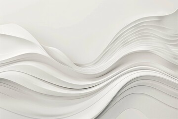 Minimal Line-Art Waves on Matte Off-White