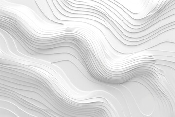 Minimal Line-Art Waves on Matte Off-White