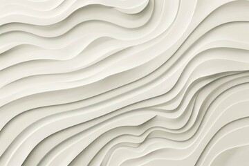 Minimal Line-Art Waves on Matte Off-White