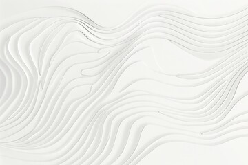 Minimal Line-Art Waves on Matte Off-White