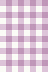 Lavender purple white check pattern seamless vector.Gingham check pattern classic scottish fabric texture subtle weave geometric background illustration.For clothing,blanket,tablecloth,wrap,decoration