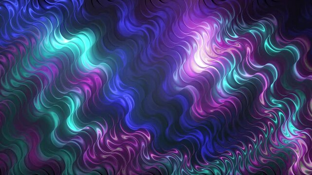 Abstract fractal art with purple and blue waves. Suitable for backgrounds, web design, and creative projects needing a modern touch.