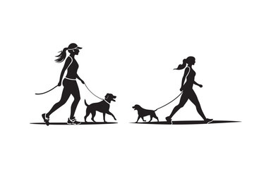 man and woman with dogs