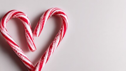 Festive Candy Cane Heart: Sweet Holiday Love and Celebration with Red and White Peppermint