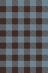 Blue and brown gingham checkered pattern vector.Classic checkered textile plaid repeating diagonal weave texture seamless fabric background.Design for clothing,blanket,tablecloth,wrapping,decoration.