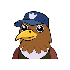 Eagle Wearing Cap