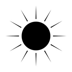 Sun icon. Single flat icon. Vector illustration.